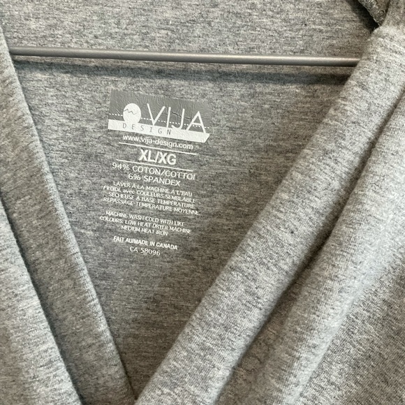 VIJA Design Men's Skin-To-Skin Kangaroo Short Sleeve Grey T-Shirt XL - Picture 6 of 9